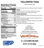 Wild Yellowfin (Ahi) Tuna Steaks - skinless, boneless, 5 oz portions (6)